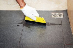bathroom tile grout